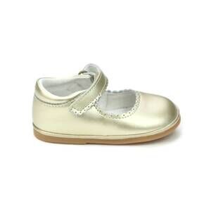 NEW ANGEL BABY girl's cara scalloped mary jane shoes - baby in gold